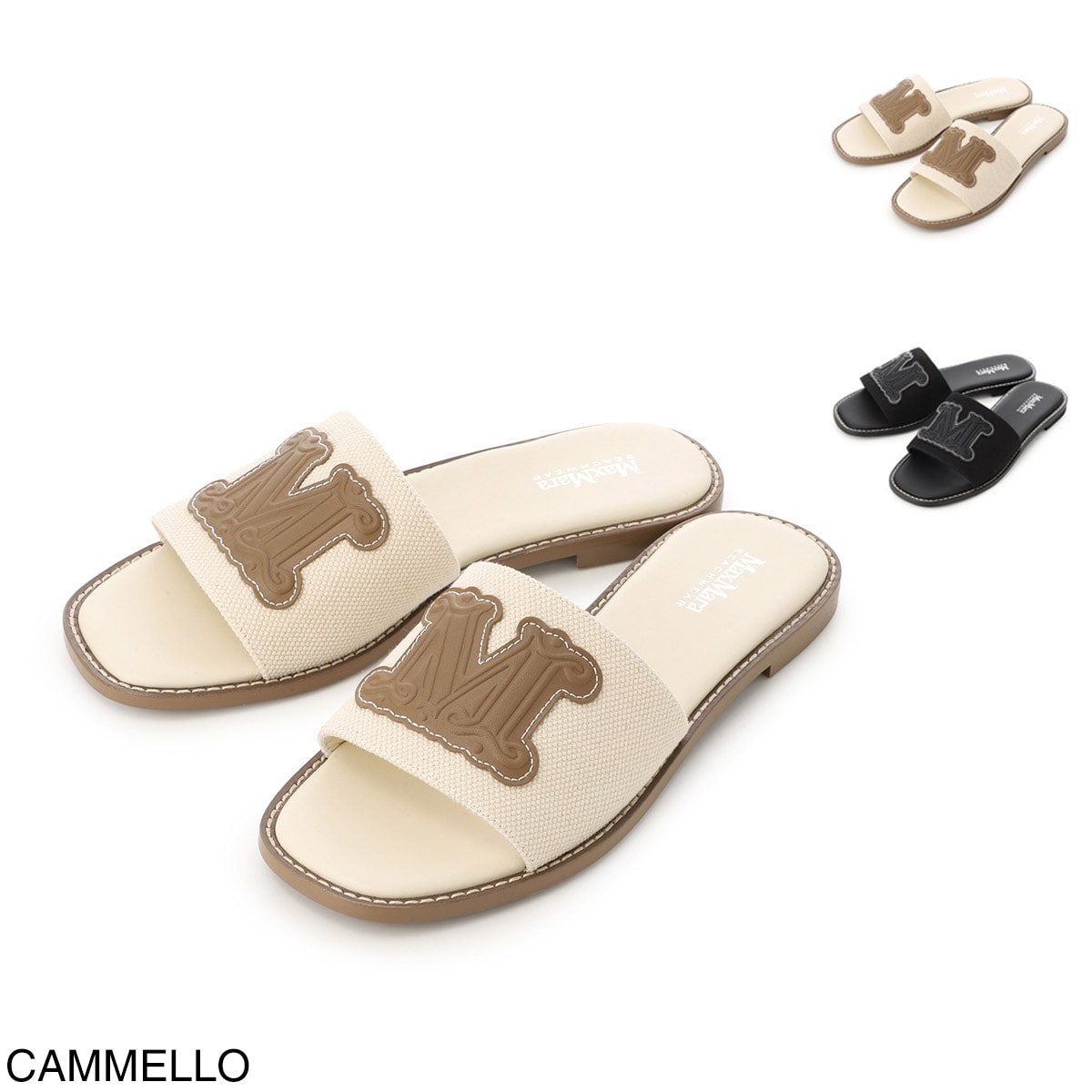 MAX MARA BEACHWEAR マックスマーラ ビーチウェア サンダル/CAUCASO フラットサンダル Mロゴ レディース