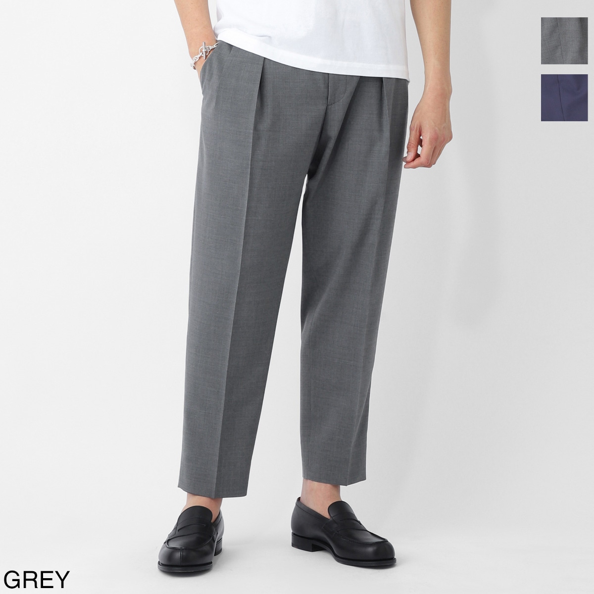 BRIGLIA 1949 ブリリア ツープリーツ スラックス/ウールパンツ/PORTOBELLO S EASY FIT メンズ