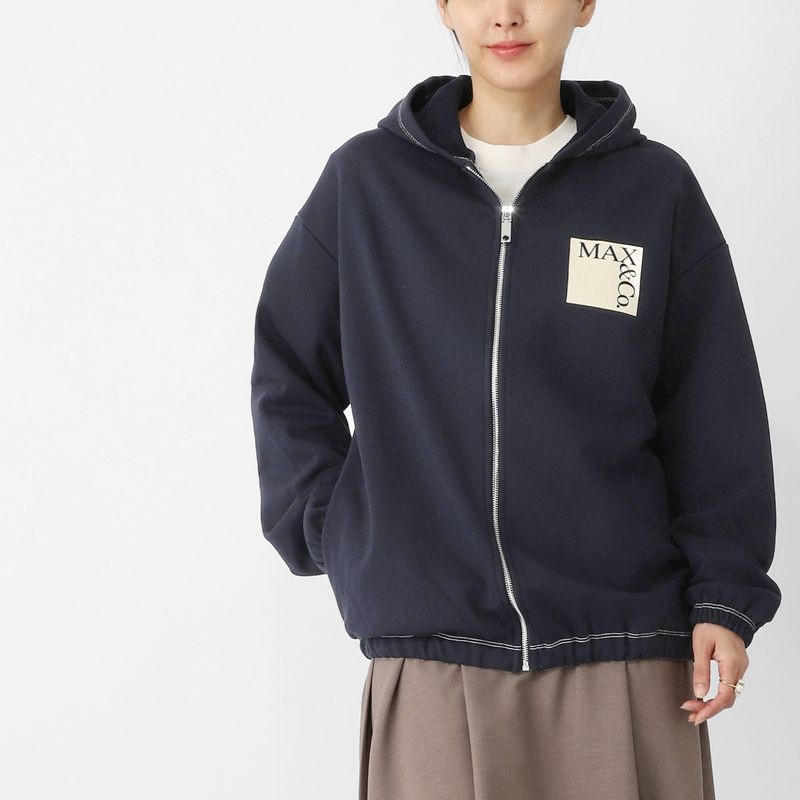 MAX＆Co. マックスアンドコー ジップアップパーカ/KIDS キッズ/MAX MARA MAX&CO ワンポイント ロゴ レディース
