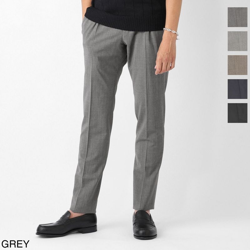 PT TORINO ピーティートリノ ワンプリーツ スラックス/ウールパンツ/BUSINESS SLIM FIT FOUR SEASON STRETCH PLAIN WEAVE フォーシーズンウール メンズ