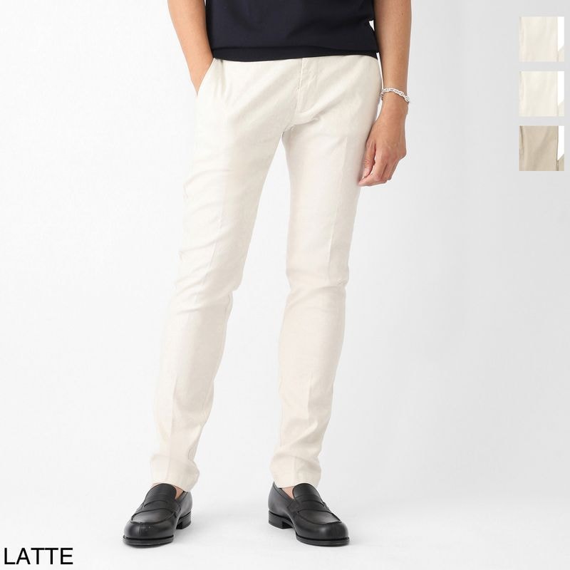 BERWICH ベルウィッチ ノープリーツ スラックス/MORELLO COTTON LINEN STRETCH メンズ