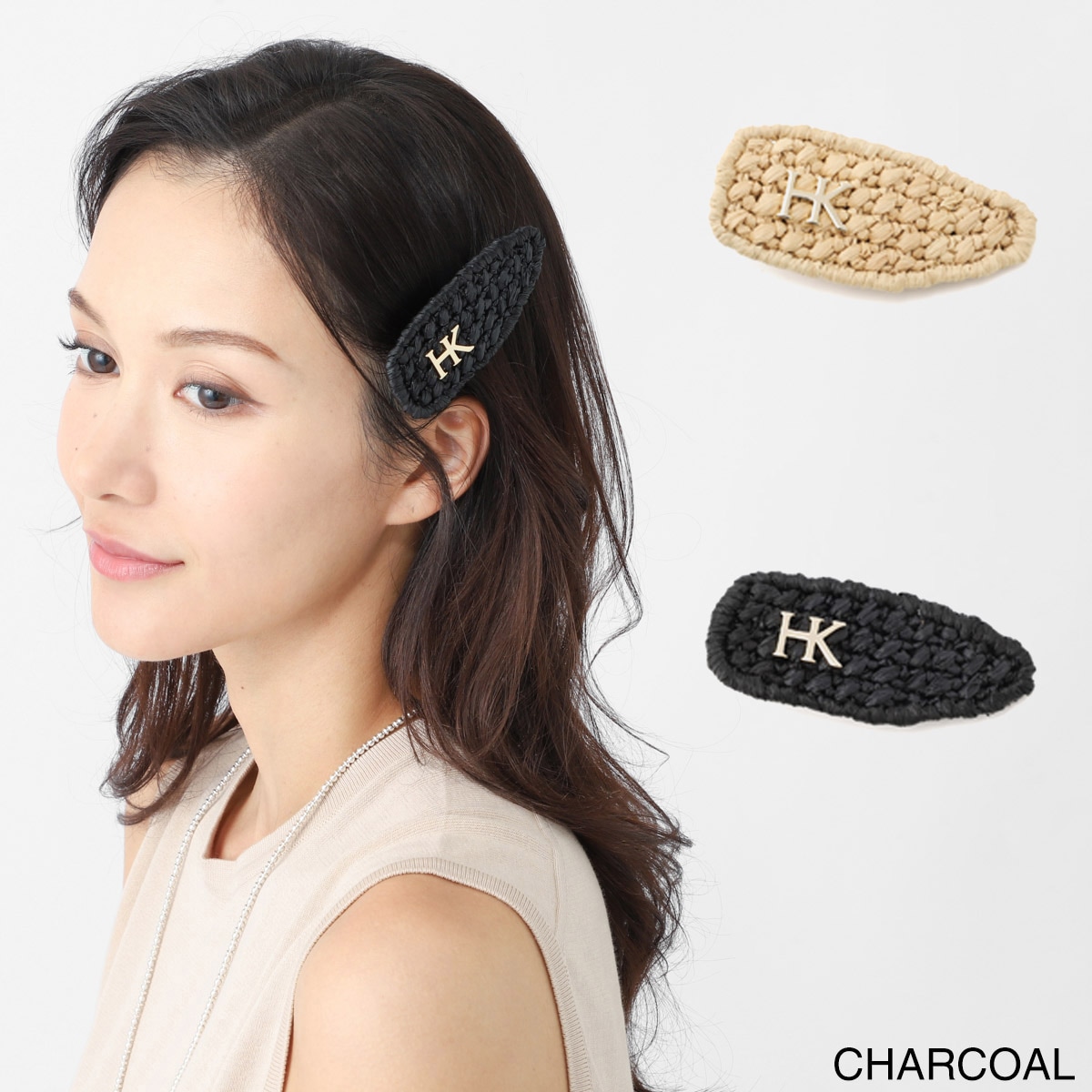HELEN KAMINSKI ヘレンカミンスキー ヘアクリップ/ROSHINI RAFFIA CROCHET CLIP レディース