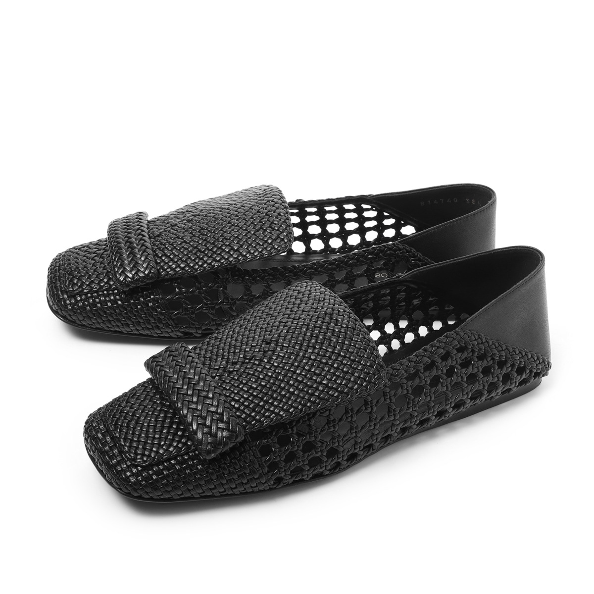 sergio rossi セルジオ ロッシ スリッポン/スリッパ/Flat Moccasin-05 SR 1 BRAID ローファー レザー プレートメッシュ【大きいサイズあり】 レディース