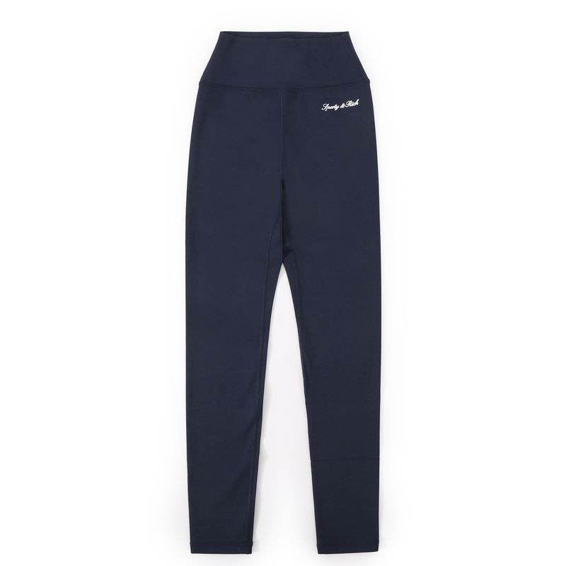 Sporty&Rich スポーティーアンドリッチ レギンス/ヨガ ピラティス スポーツタイツ/Signature Logo Legging レギンス ストレッチ スパッツ トレーニングウェア スポーツウェア レディース