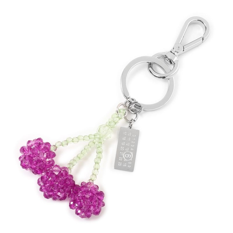 MM6 Maison Margiela エムエム 6 メゾンマルジェラ キーリング/バッグチャームモチーフ/CHERRIES BEADED NUMERIC KEYRING チェリー ビーズ ニューメリック レディース