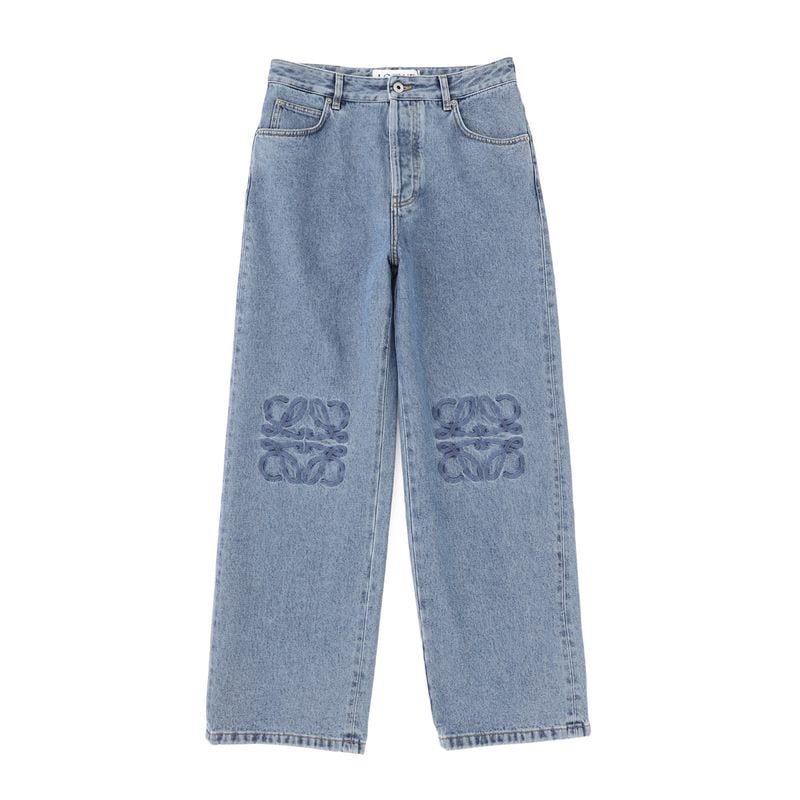 LOEWE ロエベ ボタンフライジーンズ/バギージーンズ/ANAGRAM BAGGY JEANS AF メンズ
