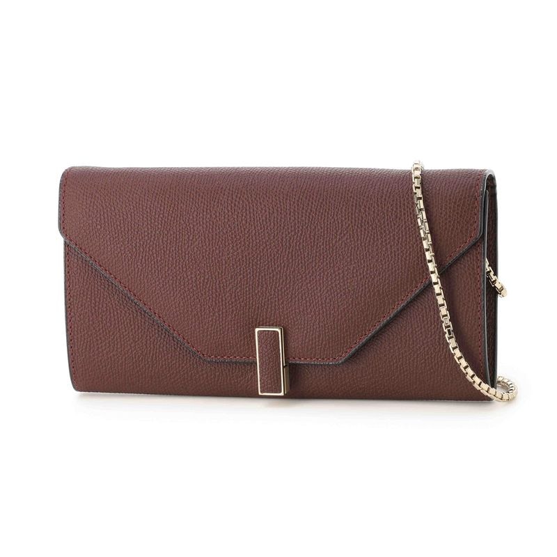 Valextra ヴァレクストラ 長財布 小銭入れ チェーン付き/チェーンウォレット クラッチバッグ/ISIDE WALLET ON CHAIN イジィデ チェーンウォレット レディース