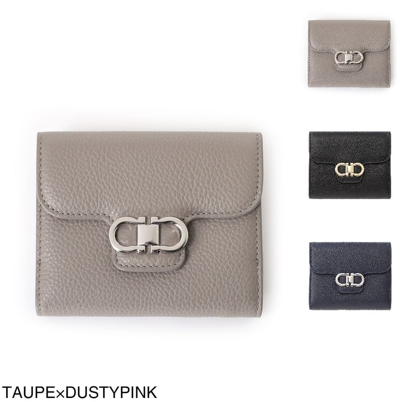 FERRAGAMO フェラガモ 2つ折り財布 小銭入れ付き/コンパクトウォレット レディース