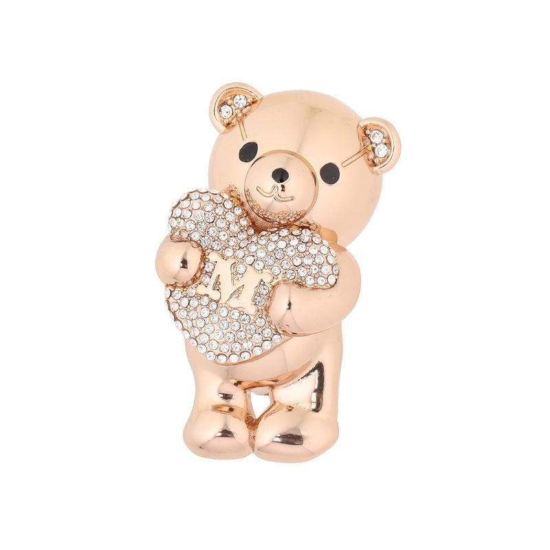 【訳あり】【アウトレット】Max Mara マックスマーラ ブローチ/SHINY シャイニー クリスタル Mロゴ ベア 熊 TEDDYBROOCH ピンバッジ レディース