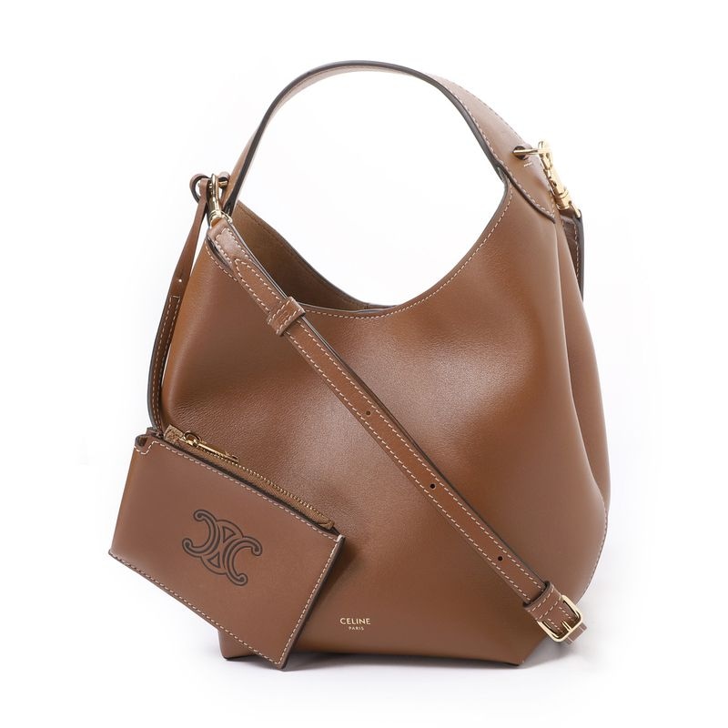 CELINE セリーヌ ハンドバッグ 3WAY/ショルダーバッグ ホーボーバッグ/TEEN HOBO スモールホーボー トリオンフ ポーチ付き レディース