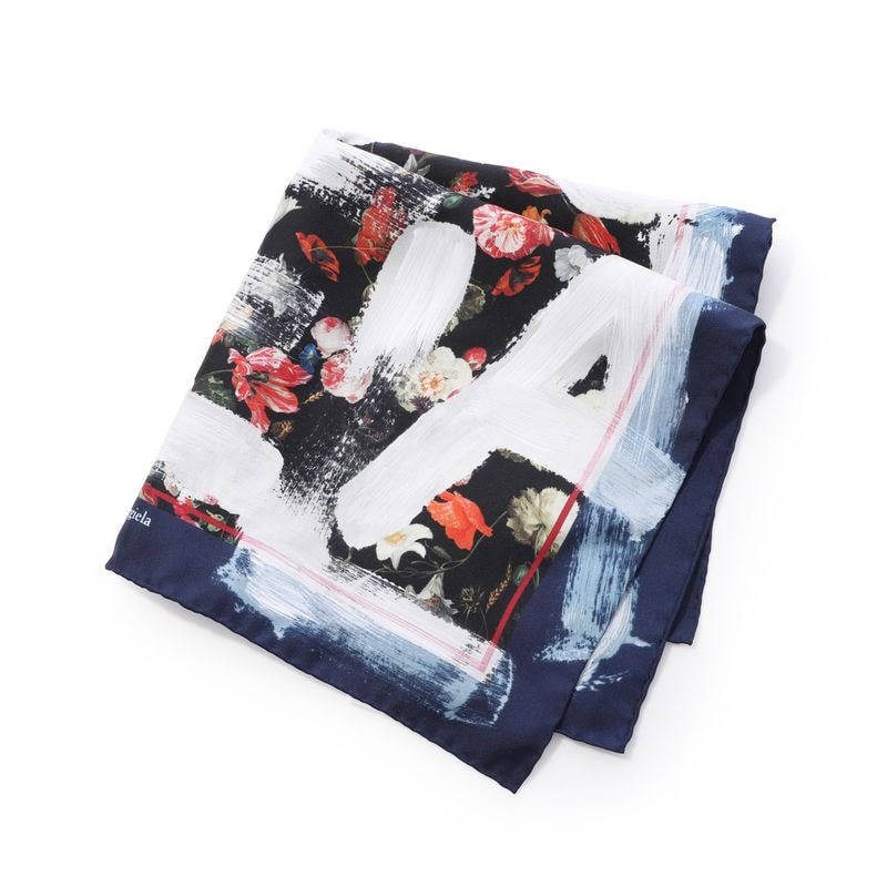 Maison Margiela メゾンマルジェラ スカーフ/FLOWERS SILK FOULARD SQUARE 44 レディース
