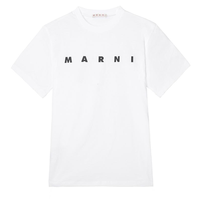 【訳あり】【アウトレット】MARNI マルニ クルーネックTシャツ/KIDS キッズ ガールズ/ロゴプリント Ｔシャツ レディース