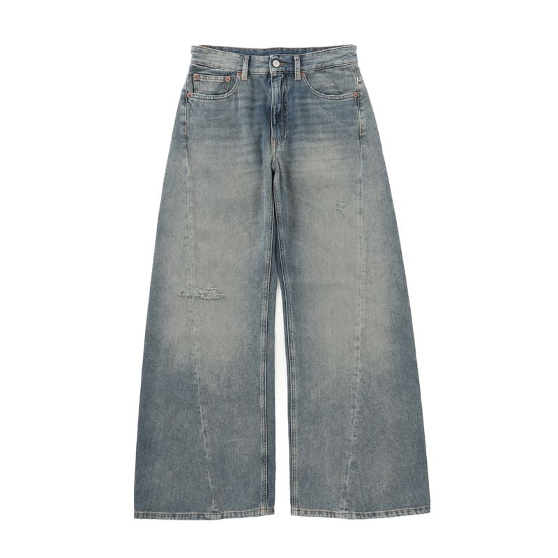 MM6 Maison Margiela エムエム 6 メゾンマルジェラ ジップフライジーンズ/WIDE-LEG JEANS ワイドレッグ ジーンズ レディース
