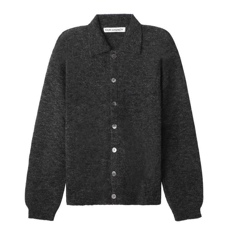 OUR LEGACY アワーレガシー 長袖ニットシャツ/ニットポロシャツ カーディガン/EVENING POLO イブニング ポロ アルパカ ウールブレンド メンズ