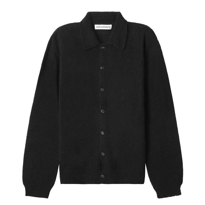 OUR LEGACY アワーレガシー 長袖ニットシャツ/ニットポロシャツ カーディガン/EVENING POLO イブニング ポロ アルパカ ウールブレンド メンズ