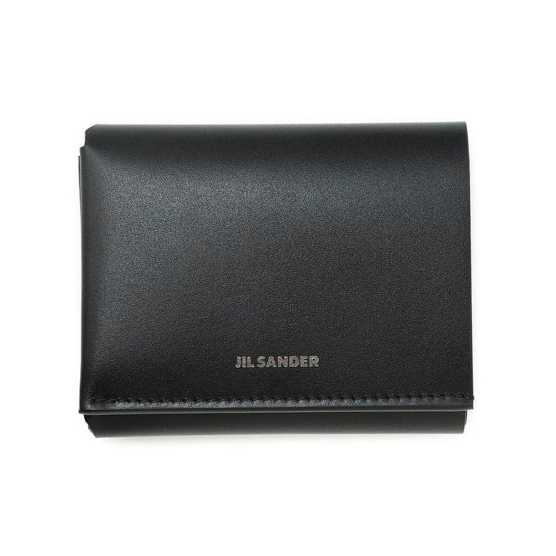 JIL SANDER ブラック 三つ折り財布 JIL SANDER ジルサンダー 3つ折り財布 小銭入れ付き/TRI-COMPARTMENT