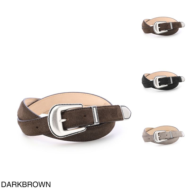 ADRIANO MENEGHETTI アドリアーノ メネゲッティ ベルト/OURAY LOW SUEDE LEATHER BELT 25MM メンズ
