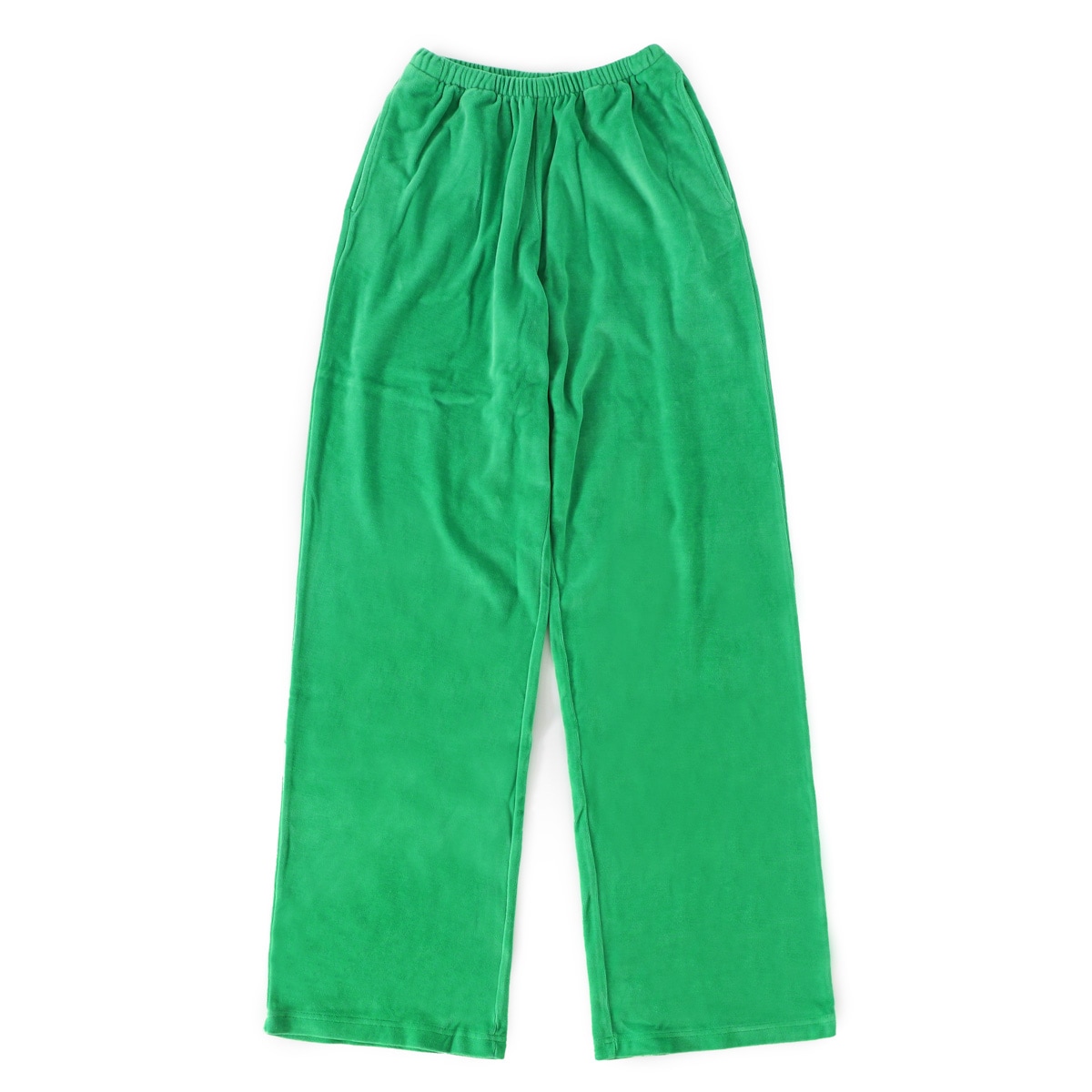 Sporty&Rich スポーティーアンドリッチ イージーパンツ/トラックパンツ/SIGNATURE LOGO KRYSTAL TRACKPANT ベロア ラインストーン ロゴ セットアップ可能 レディース