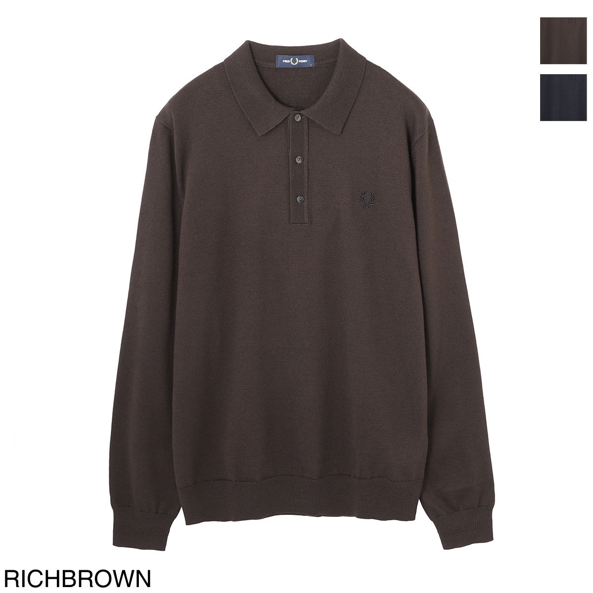 FRED PERRY フレッドペリー 長袖ニットポロシャツ/CLASSIC KNITTED LONG SLEEVE SHIRT K4535 メンズ