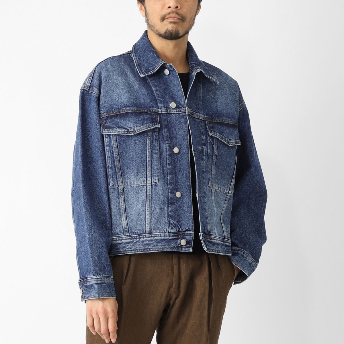 【訳あり】【アウトレット】STUDIO NICHOLSON スタジオ ニコルソン デニムジャケット/STEIN ITALIAN DENIM JACKET メンズ