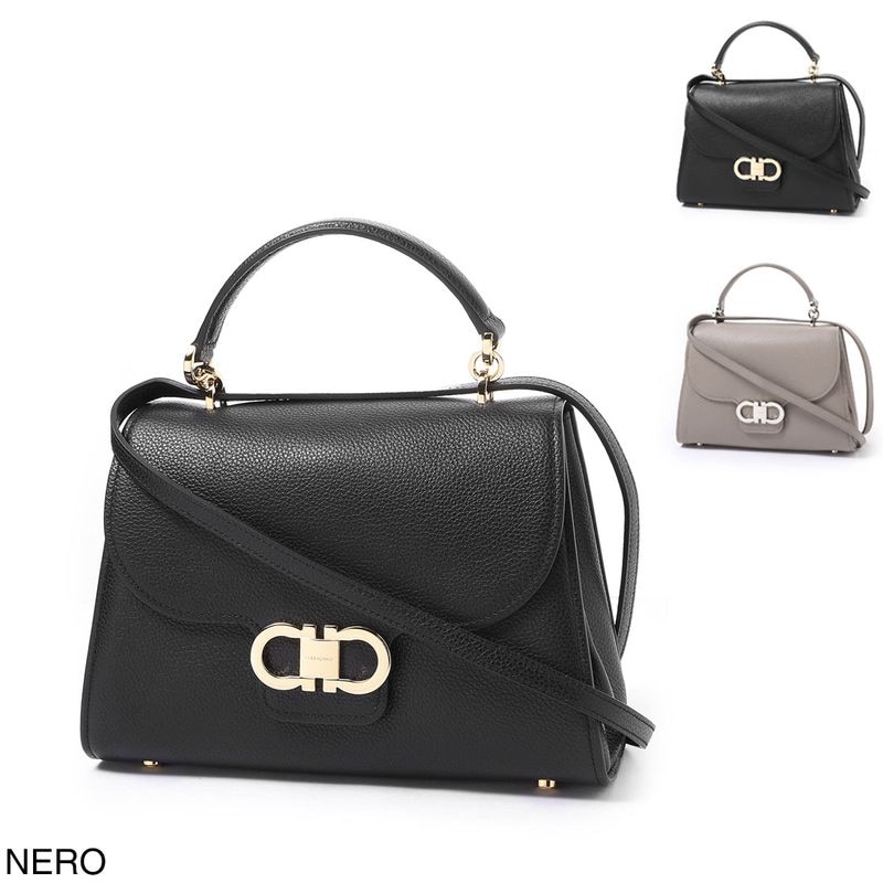 FERRAGAMO フェラガモ ハンドバッグ 2WAY/ショルダーバッグ/DOUBLE