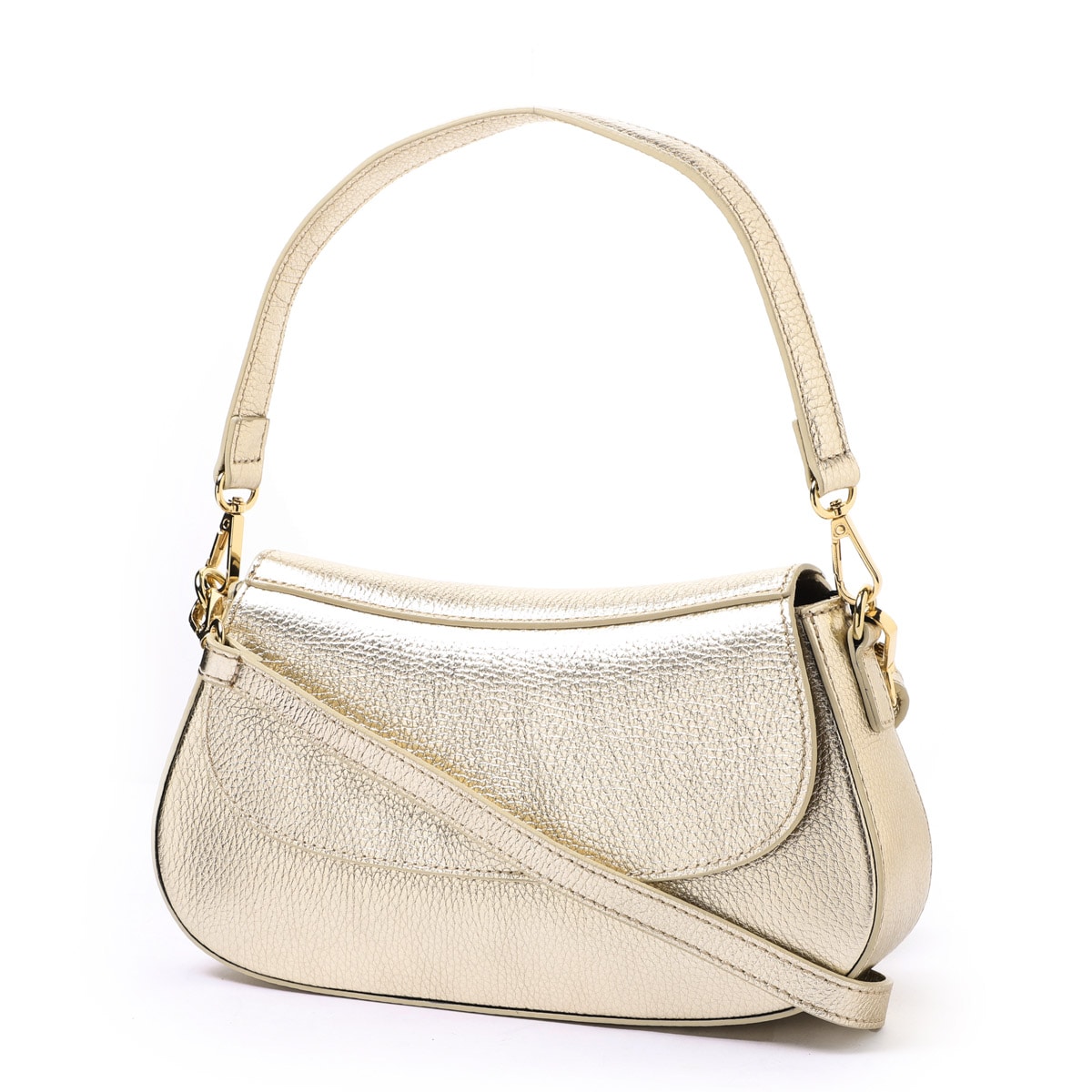 MILLELA FIRENZE ミレッラフィレンツェ ハンドバッグ 2WAY/ショルダーバッグ/メタリック レザー  ショルダーバッグ ワンハンドル オケージョン【国内正規品】 レディース