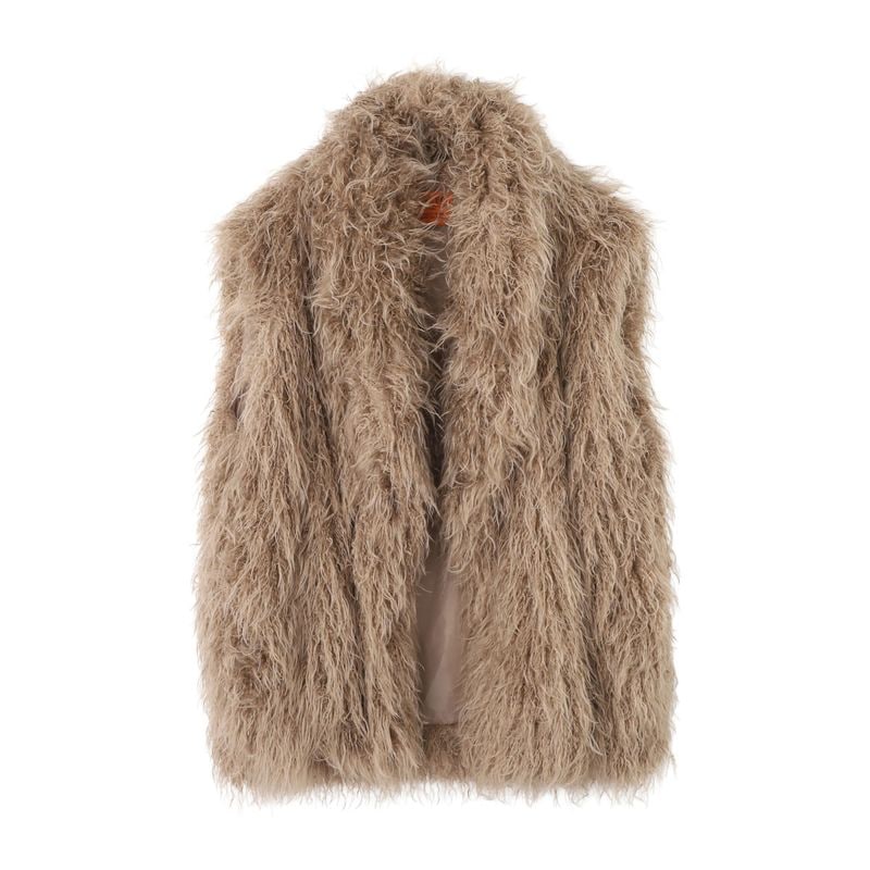 LANCER CLOTHING CORPORATION ランサー クロージング コーポレーション ベスト/ファーベスト ジレ/FAUX LONG FUR VEST エコファー ロング プードルファー シャギージレ 【国内正規品】 レディース