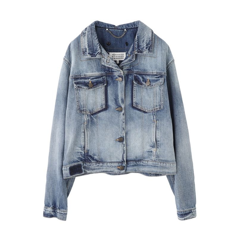 Maison Margiela メゾンマルジェラ デニムジャケット/クロップドジャケット/FOLDED COLLAR DENIM JACKET レディース