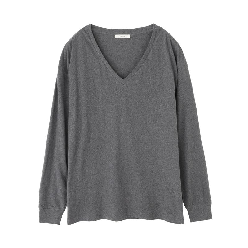 THE ROW ザロウ ロングスリーブ Tシャツ グリーン L THE ROW ザ ロウ Vネック 長袖Tシャツ/ロングスリーブTシャツ/BIRKET
