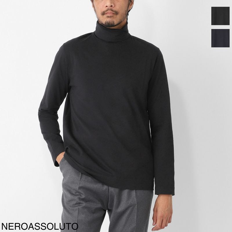 CIRCOLO 1901 チルコロ タートルネック 長袖カットソー/ロングスリーブTシャツ/CASHMERE TOUCH JERSEY カシミヤタッチ ジャージー メンズ