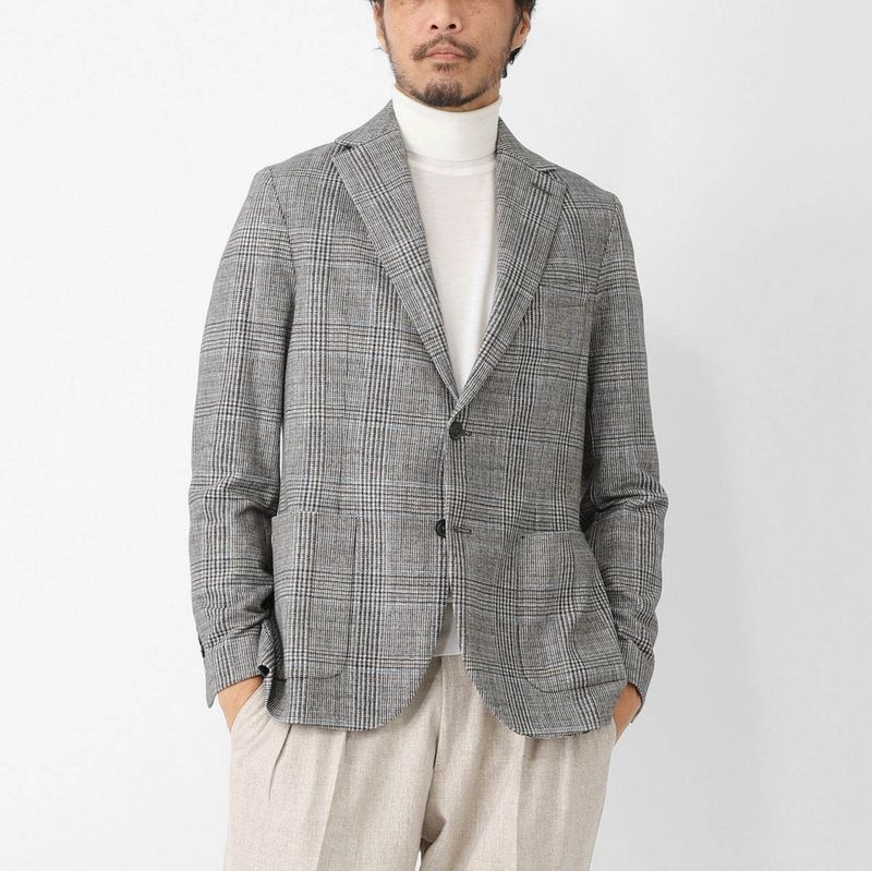 CIRCOLO 1901 チルコロ 2つボタン イージージャケット/シングルジャケット/LIGHT FLEECE CASHMERE TOUCH カシミヤタッチジャージー【大きいサイズあり】 メンズ