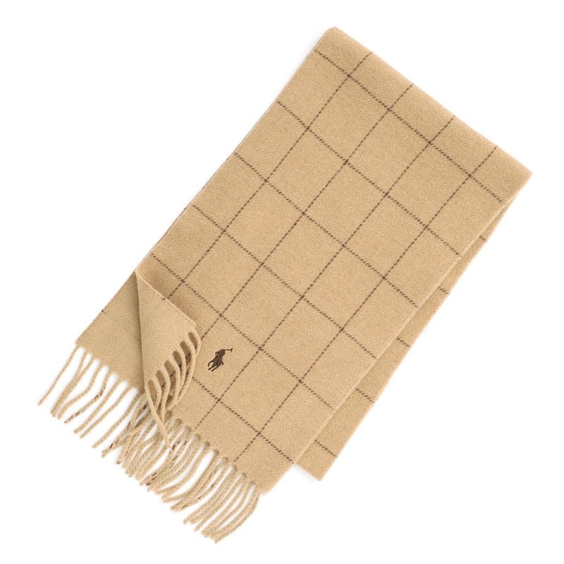 【訳あり】【アウトレット】POLO RALPH LAUREN ポロラルフローレン マフラー/REVERSIBLE WINDOWPANE SCARF メンズ