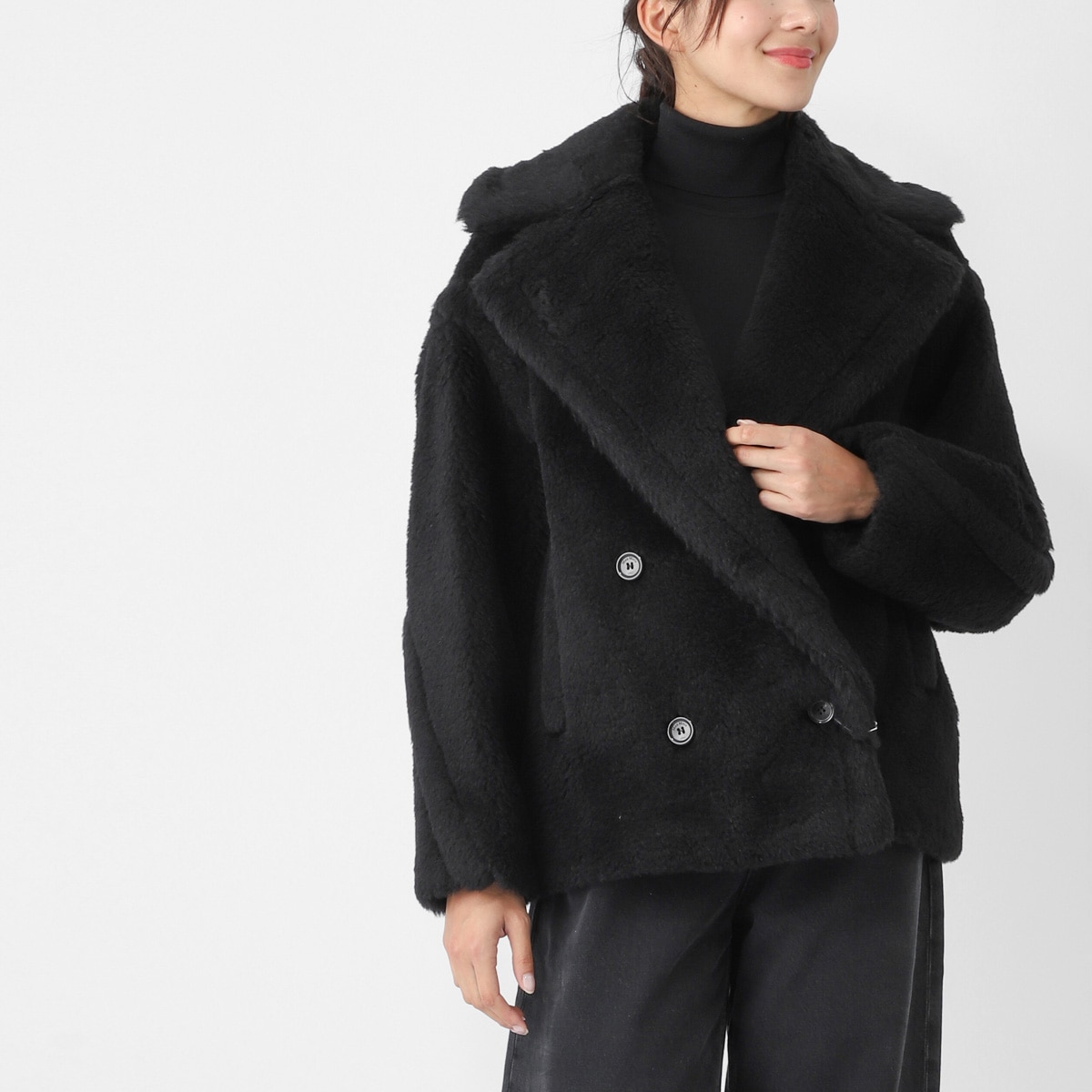 Max Mara マックスマーラ ショートコート/ボアジャケット/ALCUNO アルクーノ テディベア バイカー ジャケット【大きいサイズあり】 レディース