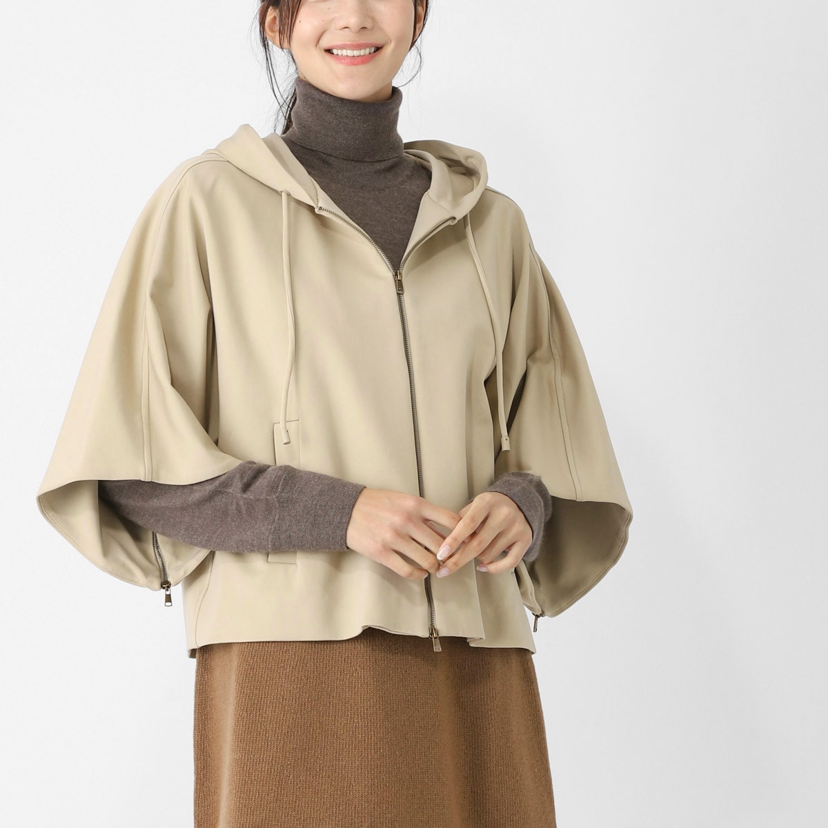 Max Mara マックスマーラ ジップアップ パーカ/フーディ/FIDATO フレアスリーブ ワイドスリーブ ブルゾン ライトアウター【大きいサイズあり】 レディース