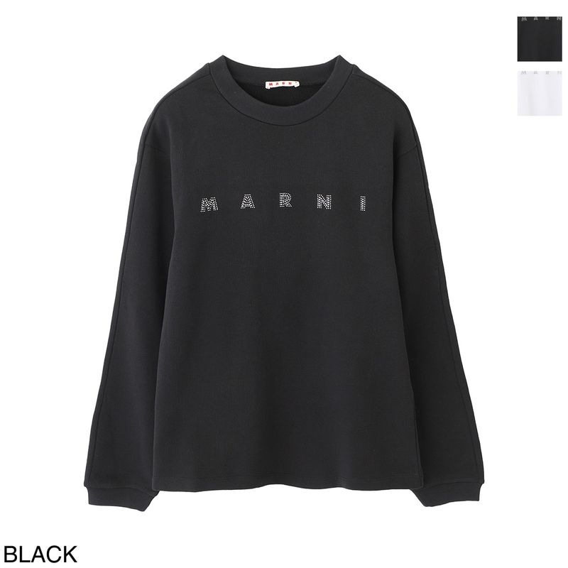 MARNI マルニ スウェットシャツ/キッズ ガールズ/ラインストーン ロゴ レディース