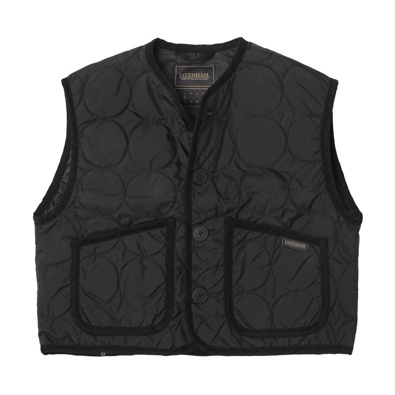 LAVENHAM ラベンハム キルティングべスト/レイヤリングジレ 中綿入りベスト/Black Edition Cropped Cocoon Thornham Womens ソーンハム レディース