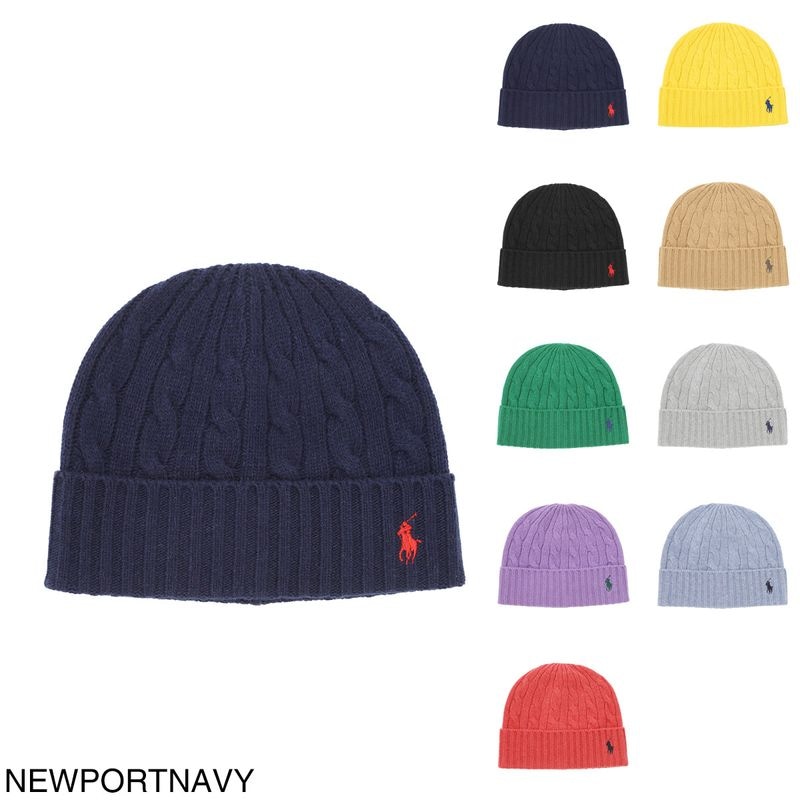 POLO RALPH LAUREN ポロラルフローレン ニットキャップ/ビーニー/CLASSIC CABLE BEANIE ポニー刺繍