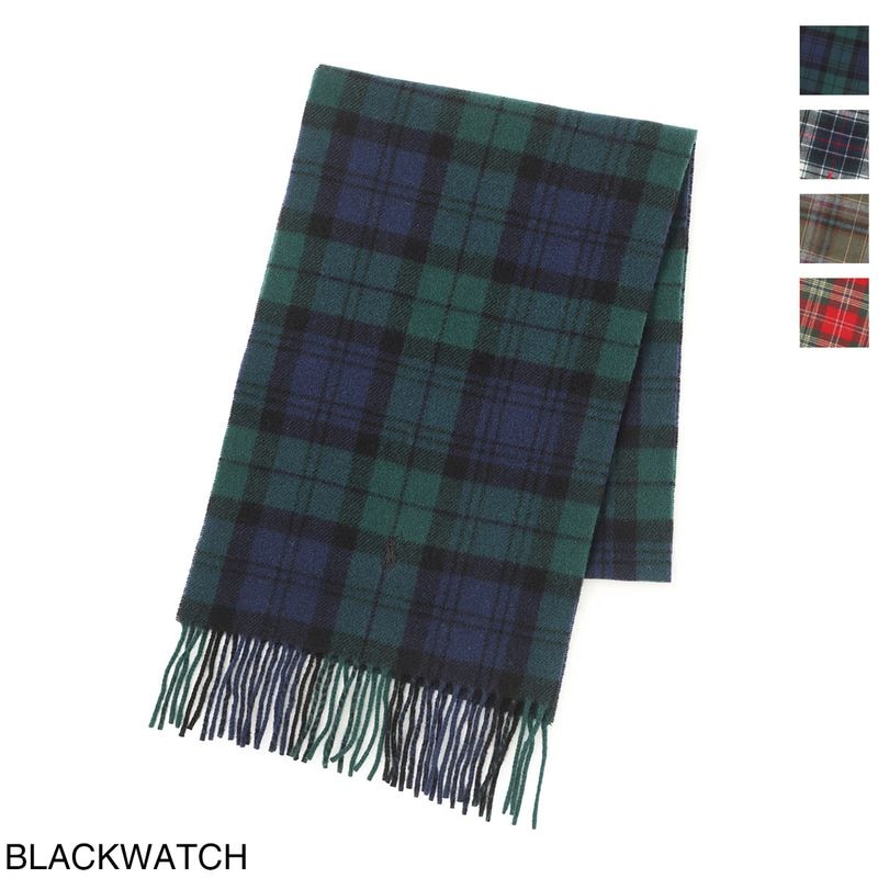 POLO RALPH LAUREN ポロラルフローレン マフラー/スカーフ/RECYCLED CLASSIC PLAID SCARF ポニー刺繍 ウール チェック柄