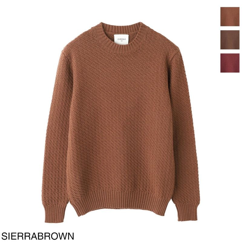 CIRCOLO 1901 チルコロ クルーネックニット/BASKETWEAVE KNIT メンズ