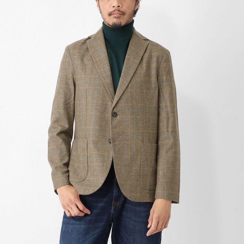 CIRCOLO 1901 チルコロ 2つボタン イージージャケット/シングルジャケット/WOOL CHECK【大きいサイズあり】 メンズ