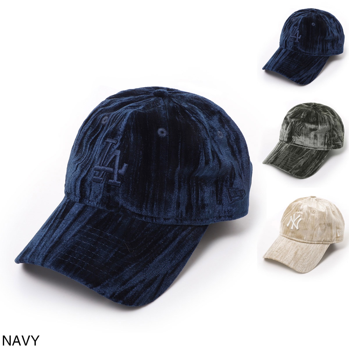 NEW ERA ニューエラ ベースボールキャップ/帽子/9TWENTY Adjustable Cap ベロア ニューヨーク・ヤンキース ロサンゼルス・ドジャース レディース
