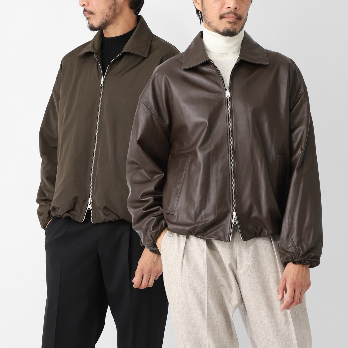 ARMA アルマ レザージャケット/ボンバージャケット/Backett Leather Bomber Jacket リバーシブル メンズ