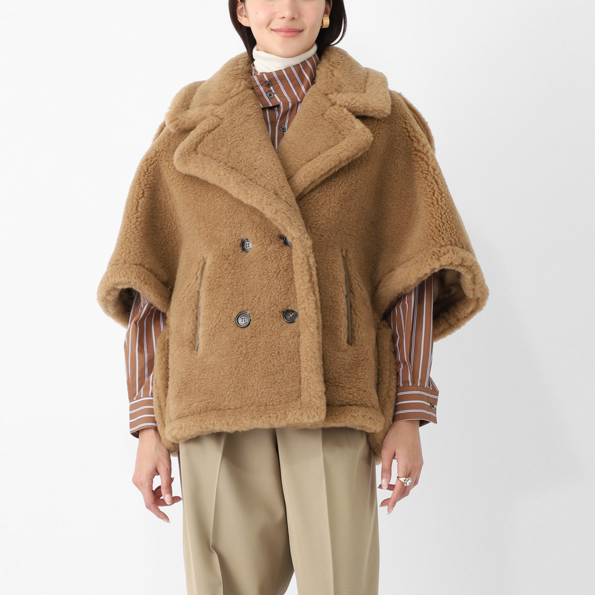 Max Mara マックスマーラ ケープ/ポンチョ/CLORO クローロ テディベア