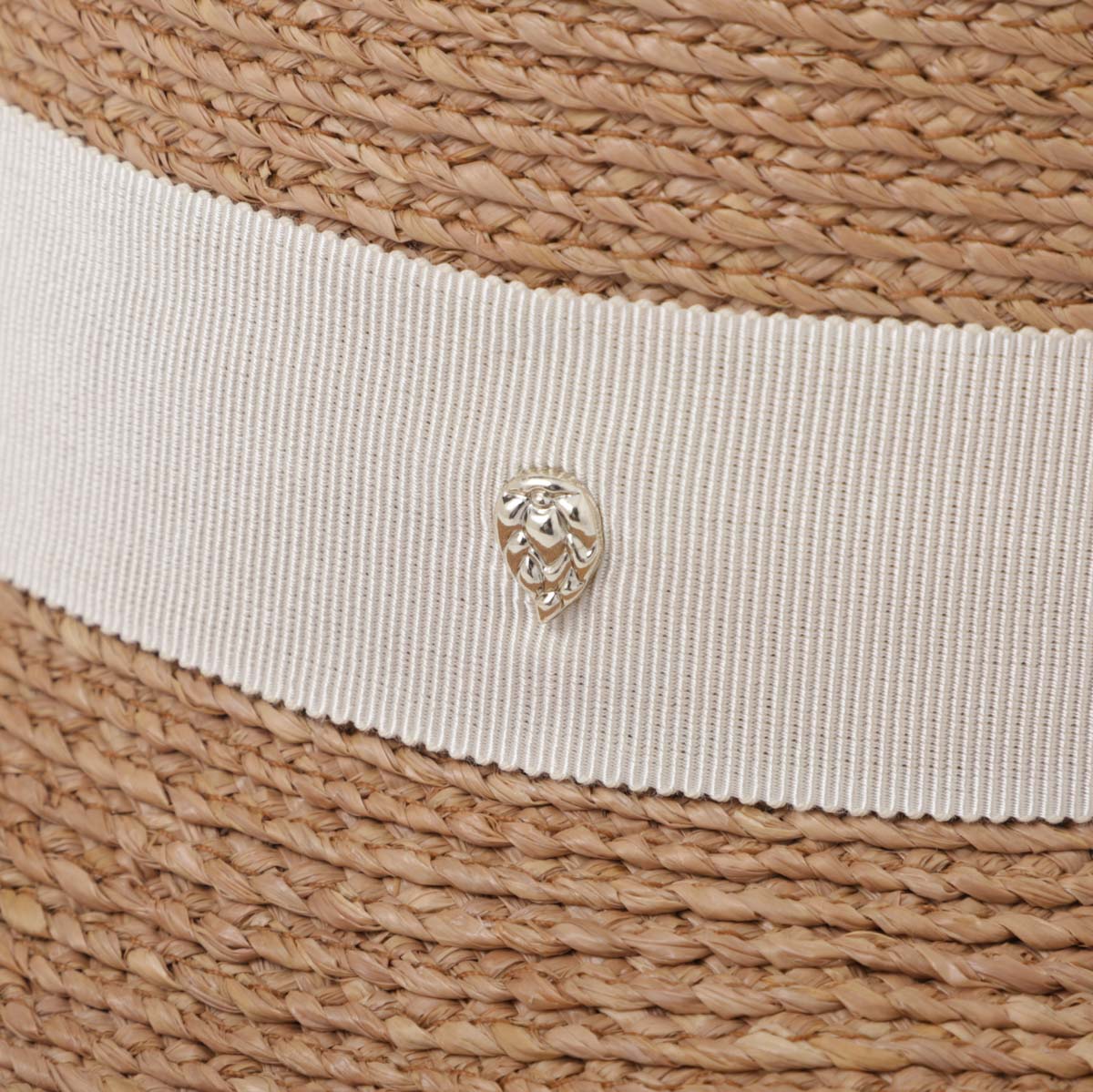 美品 ヘレンカミンスキー グログランリボン ラフィアハット HELEN KAMINSKI ヘレンカミンスキー ラフィアハット/ボーターハット