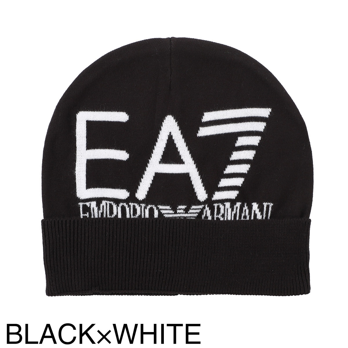 『ネコポス対応(2点まで)』EA7 EMPORIO ARMANI エンポリオアルマーニ ニットキャップ/ビーニー/VISIBILITY BEANIE WITH EA7 OVERSIZED LOGO メンズ