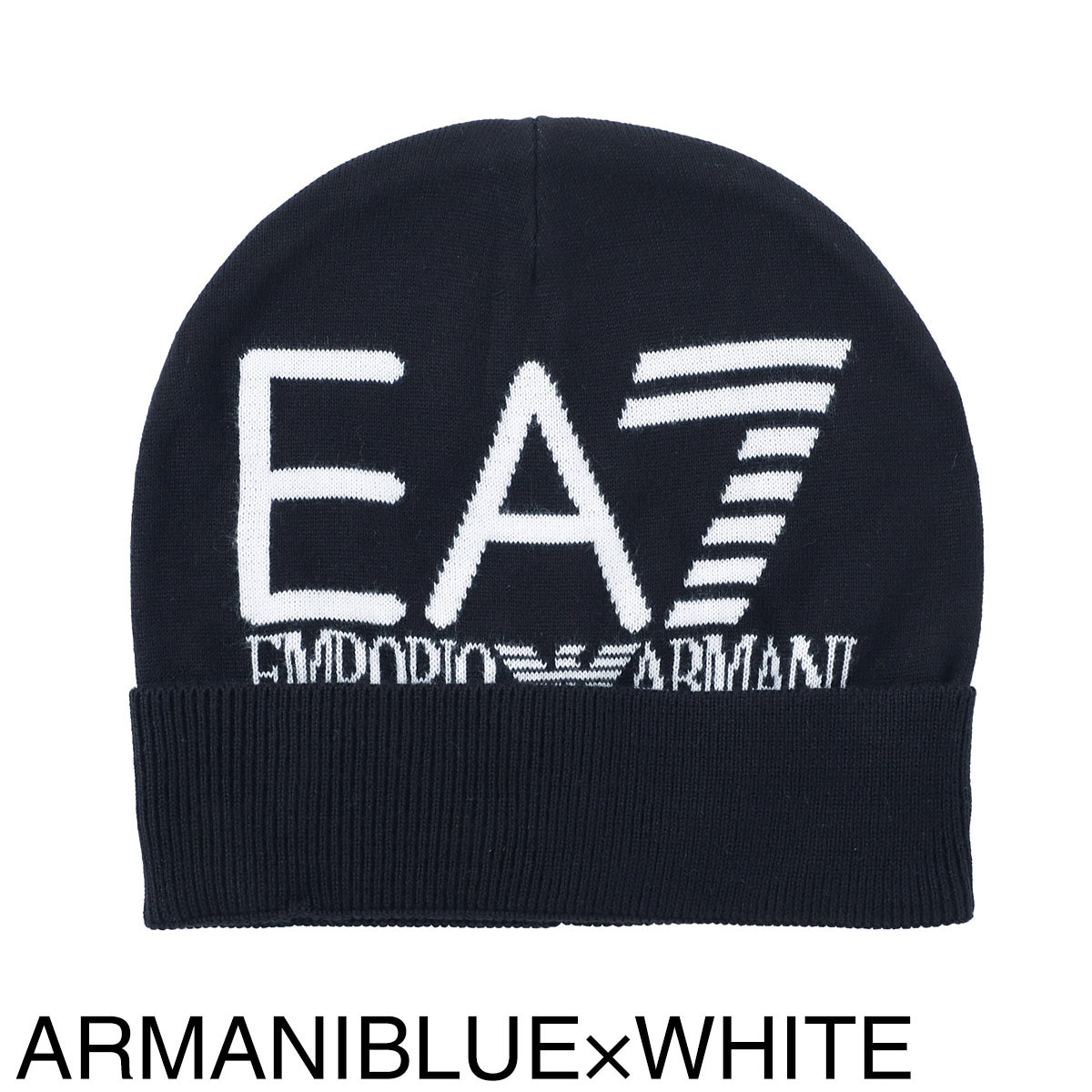 『ネコポス対応(2点まで)』EA7 EMPORIO ARMANI エンポリオアルマーニ ニットキャップ/ビーニー/VISIBILITY BEANIE WITH EA7 OVERSIZED LOGO メンズ