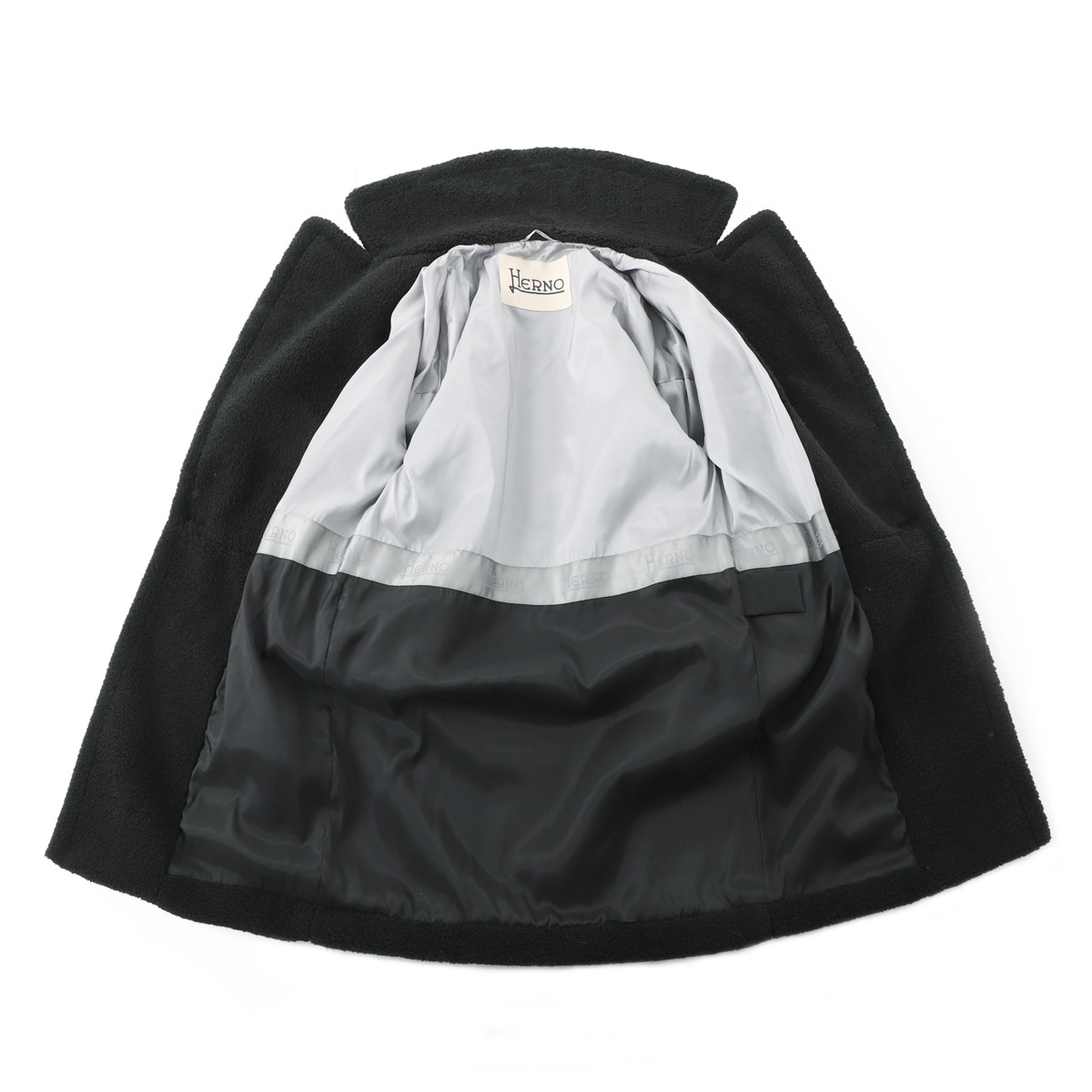 HERNO ヘルノ ダブルブレストコート/MELANGE TEDDY【大きいサイズあり