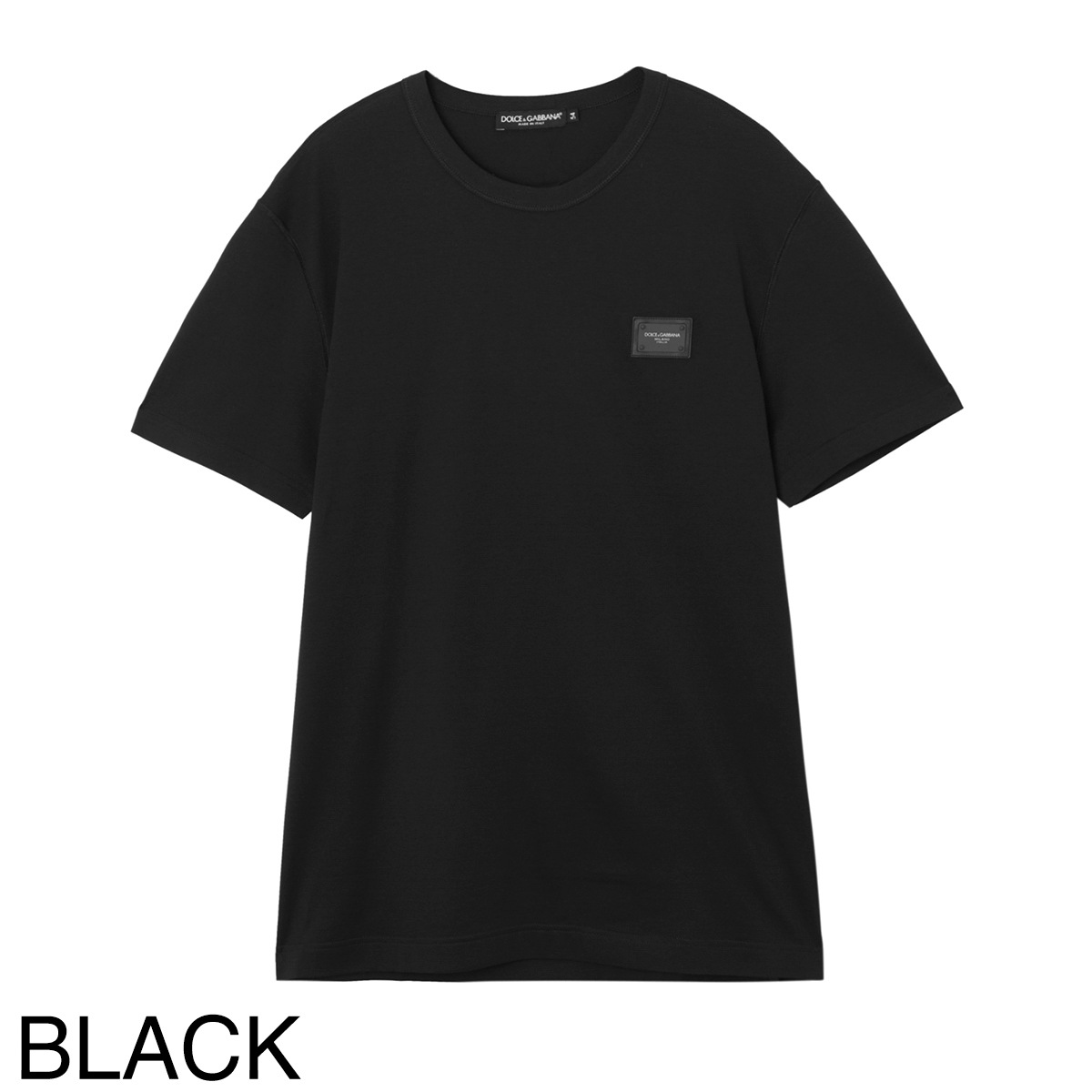 【関税込み】Dolce&Gabbana ブラック グラフィックTシャツ DOLCE&GABBANA ドルチェ&ガッバーナ クルーネック Tシャツ