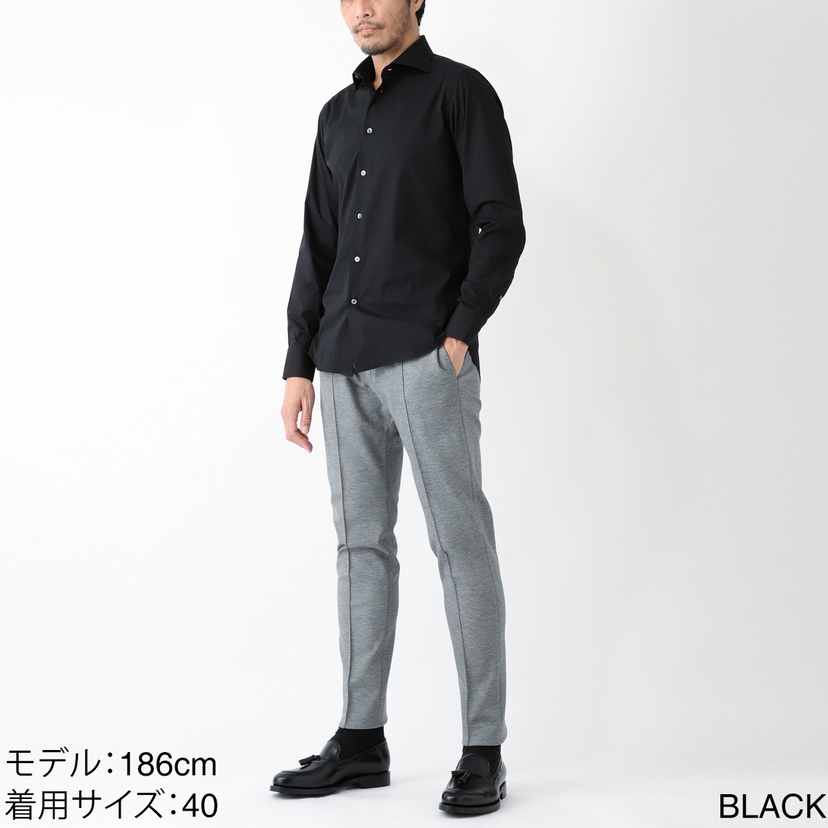 【訳あり】【アウトレット】BORRIELLO ボリエッロ ワイドカラーシャツ/セミワイドカラー フレンチカラー/MARECHIARO SLIM FIT メンズ