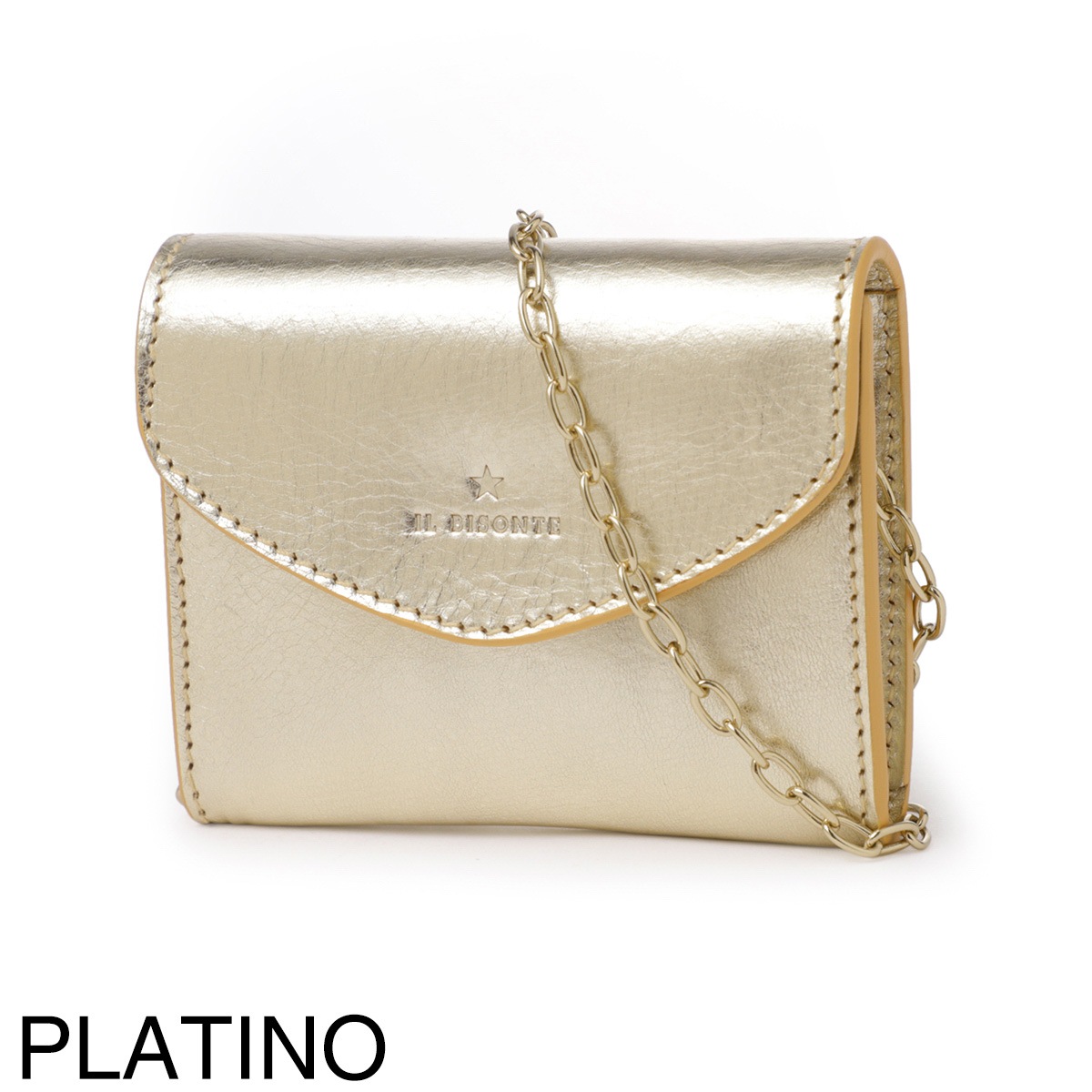 【1万円均一】【アウトレット】IL BISONTE イルビゾンテ チェーン付きカードケース/CARD CASE BIGALLO